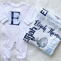 Newborn Coming Home Layette Set-Elijah-Whale