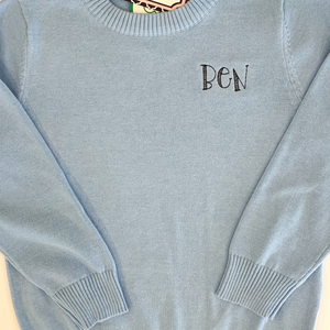 Personalized Sweater BLUE or PINK