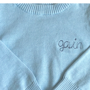 Personalized Sweater BLUE or PINK