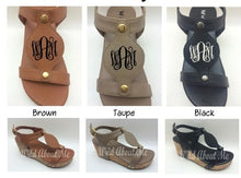 Load image into Gallery viewer, Monogramed Personalized Wedge Sandal Heels
