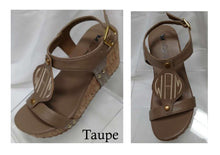 Load image into Gallery viewer, Monogramed Personalized Wedge Sandal Heels
