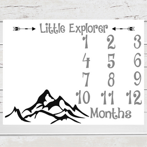 Milestone Blanket Monthly Growth Tracker LITTLE EXPLORER