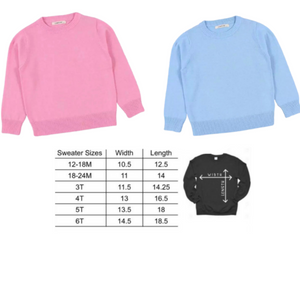 Personalized Sweater PINK or BLUE