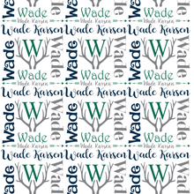 Load image into Gallery viewer, Personalized Baby Boy Blanket Initial Antler WADE
