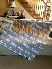 Load image into Gallery viewer, Personalized Family Name Blanket
