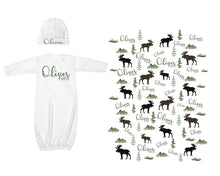 Load image into Gallery viewer, Newborn Coming Home Layette Set-Woodland Forest Theme
