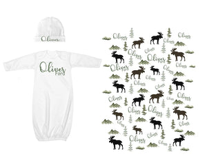 Newborn Coming Home Layette Set-Woodland Forest Theme