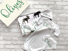 Load image into Gallery viewer, Newborn Coming Home Layette Set-Woodland Forest Theme
