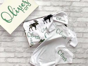 Newborn Coming Home Layette Set-Woodland Forest Theme