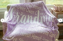 Load image into Gallery viewer, Personalized Family Name Blanket
