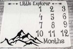 Milestone Blanket Monthly Growth Tracker LITTLE EXPLORER