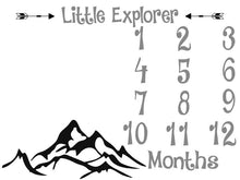 Load image into Gallery viewer, Milestone Blanket Monthly Growth Tracker LITTLE EXPLORER
