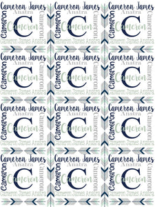 Personalized Baby Boy Name Blanket CAMERON