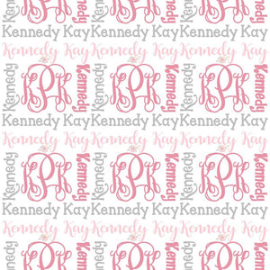 Personalized Name Monogram Blanket Girl ~ You pick your colors