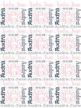 Load image into Gallery viewer, Personalized Monogrammed Baby Girl Name Blanket
