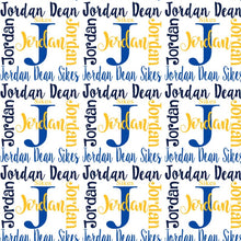 Load image into Gallery viewer, Personalized Name Blanket Boy - You pick the colors - JORDAN
