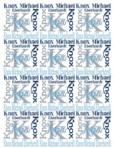 Personalized Baby Boy Name Blanket KNOX