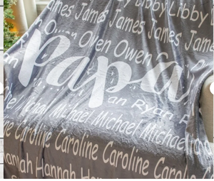 Personalized Family Name Blanket