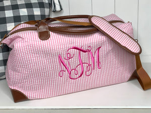 Seersucker Weekend Duffle Bag